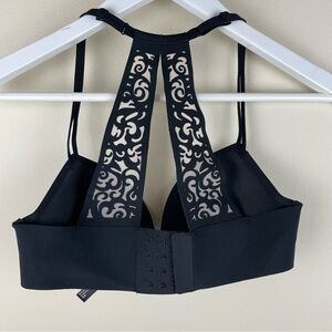 Victoria’s Secret Black Racerback BRA lightly padded Metal V Split Back Wireless